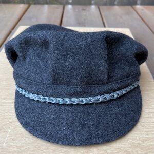 Aegean Unisex Greek Fishermen’s Wool Blend Cap NWOT In Charcoal Gray